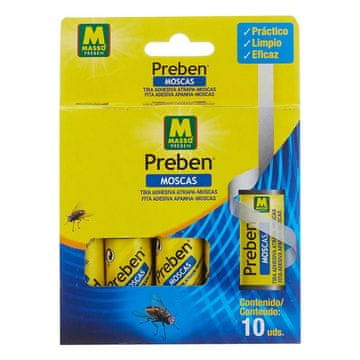 BigBuy Lepilni trak za uničevanje muh Massó 10 enot
