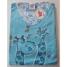 Pižama žirafa svetlo modra 152