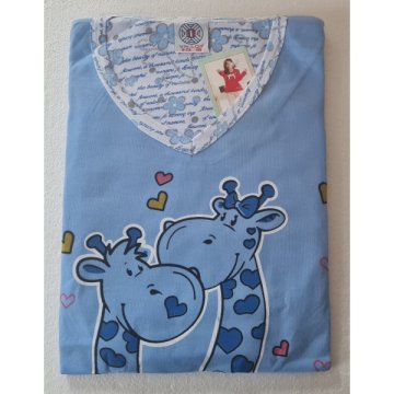 Pižama žirafa temno modra 158