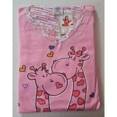 Pižama žirafa svetlo roza 152