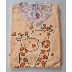 Pižama žirafa svetlo oranžna 140