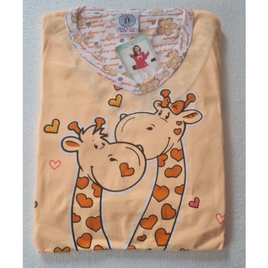 Pižama žirafa svetlo oranžna 134