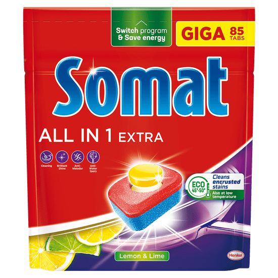 Somat  All in 1 Extra tablete, limona, 85/1
