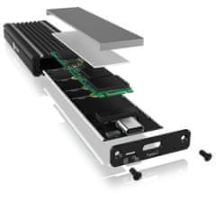 IcyBox IB-1824ML-C31 USB-C & USB-A 3.1 ohišje za M.2 NVMe SSD
