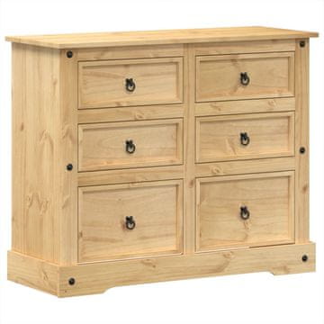 Vidaxl Predalnik Corona 110x43x91 cm trdna borovina