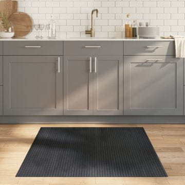 Vidaxl vidaXL Pravokotna preproga, siva, 100x100 cm, bambus