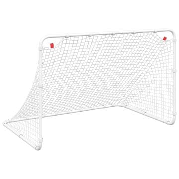 Vidaxl Nogometni gol bel 122x81x81 cm jeklo