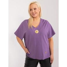 FANCY Ženska bluza plus size z v-izrezom vijolične barve FA-BZ-9178.30_407309 Univerzalni