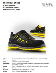 VM Footwear Nizki delovni čevlji KORFU O2, 40