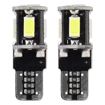 AMIO LED žarnice canbus 5smd 5730 t10 w5w bela amio-01628
