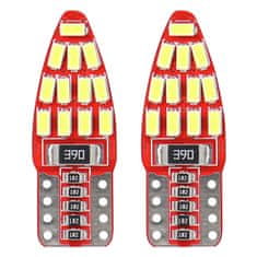 AMIO LED žarnice canbus 24smd 3014 t10e w5w stranska bela 12v amio-01285