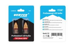 AMIO LED žarnice canbus 24smd 3014 t10e w5w stranska bela 12v amio-01285