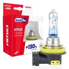 AMIO halogenske žarnice h11 12v 55w lumitec limited +130% duo amio-02105
