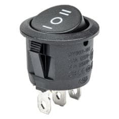 slomart Vklopno stikalo AMiO okroglo, 6A/230V, črno, ON-OFF-ON