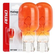 AMIO halogenska žarnica t15 wy16w w2.1x9.5d 12v 2 kosa amio-02550