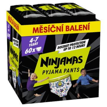 Pampers Ninjamas pižama hlače, za fante, 4-7 let, 60/1