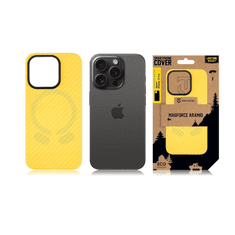 Tactical MagForce Aramid ovitek za Apple iPhone 15 Pro, silikonski, rumeno-črn