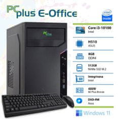 PCplus E-Office namizni računalnik, i3-10100, 8GB, SSD512GB, W11H (145598)