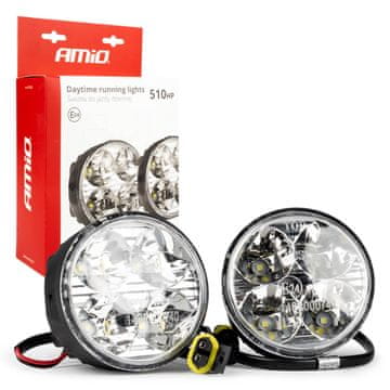 slomart AMiO DRL 510HP dnevne luči, okrogla oblika, LED