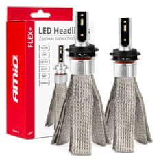 AMIO LED avtomobilske žarnice flex+ h7-6 serije 12v 24v 6000k canbus amio-03662