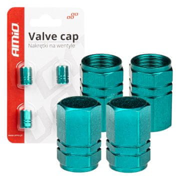 slomart AMiO Alum. kapice za ventile, zelene, 4 kos