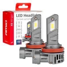 AMIO LED avtomobilske žarnice x5 series winger h8 h9 h11 6000k canbus amio-03947