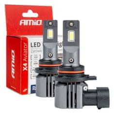 AMIO LED avtomobilske žarnice x4 serije aviator hir2 6500k canbus amio-03768
