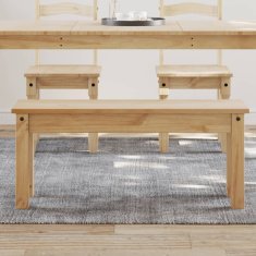 Vidaxl Jedilna klop Panama 105x30x45 cm trdna borovina