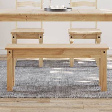Vidaxl vidaXL Panamska miza klop 105x30x45 cm masivni borov les