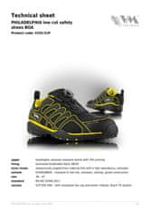 VM Footwear Nizki delovni čevlji PHILADELPHIA BOA S1P, 43