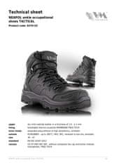 VM Footwear Visoki delovni čevlji NEAPOL O2, taktični, 41