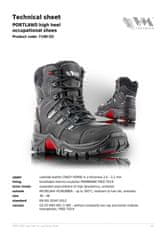 VM Footwear Visoki delovni čevlji PORTLAND O2, 39