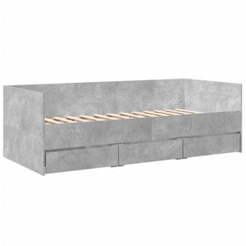 Vidaxl Dnevna postelja s predali brez vzmetnice 90x190 cm