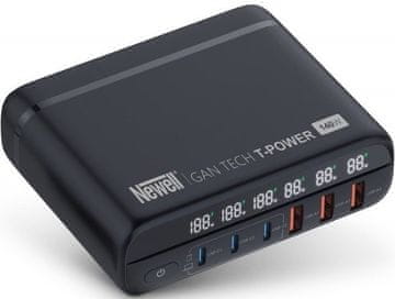 Newell T-power USB napajalnik, 140 W, 3xUSB-C, 3xUSB-A, črn (NL3937)