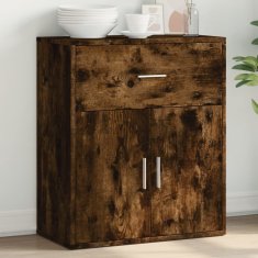 Vidaxl Komoda dimljeni hrast 60x31x70 cm inženirski les