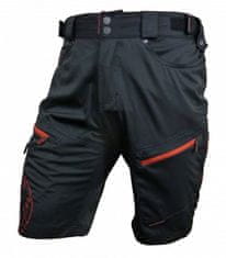 Moške kratke hlače HAVEN NAVAHO SLIMFIT črne/rdeče s kolesarsko podlogo - M