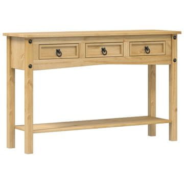 Vidaxl Konzolna mizica Corona 114x34,5x73 cm masiven les bor
