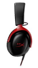 HP HyperX Cloud III gaming slušalke z mikrofonom, 7.1, žične, črne-rdeče (727A9AA)