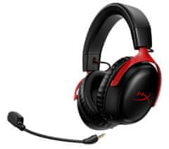 HyperX Cloud III Wireless slušalke, brezžične, črna/rdeča (77Z46AA)