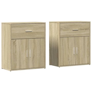 Vidaxl Komoda 2 kosa sonoma hrast 60x31x70 cm inženirski les