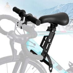Netscroll Otroški kolesarski sedež s stopalkami, otroško sedlo, namestitev na sprednji del kolesa, RideSeat