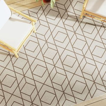 shumee Notranja in zunanja preproga večbarvna 190x300 cm protizdrsna