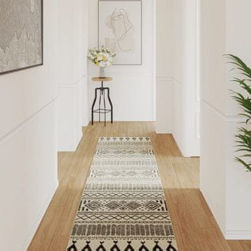 shumee Notranja in zunanja preproga večbarvna 80x300 cm protizdrsna