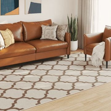 shumee Notranja in zunanja preproga večbarvna 190x300 cm protizdrsna