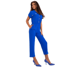 ITALY MODA Ženski kombinezon z ravnimi nogami kobaltno modra DHJ-KO-17698.46_407396 Univerzalni