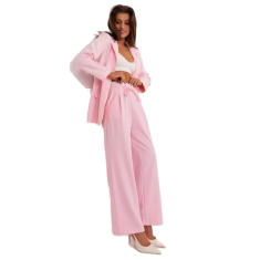 ITALY MODA Ženske hlače z žepi svetlo roza DHJ-SP-A7327TR.28_407325 S
