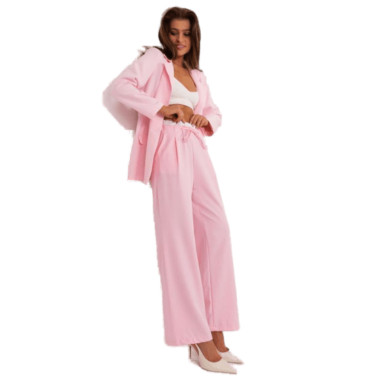 ITALY MODA Ženske hlače z žepi svetlo roza DHJ-SP-A7327TR.28_407325