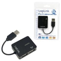 LogiLink HUB USB 2.0 4portni SMILE črn