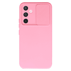 Onasi Lens Cover ovitek za Samsung Galaxy A15 5G, silikonski, roza