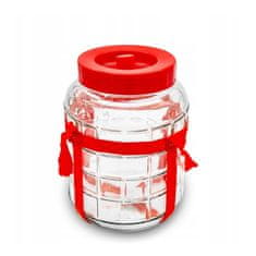 Steklena posoda 5L s trakom FERMENT